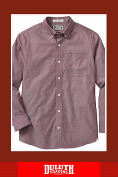 The Slim Fit Long Sleeve Dress Shirt from Duluth Trading Company is soft 100% cotton that never needs ironing, stays neat all day. Cotton Dress Shirt With Relaxed Fit For Fall, Relaxed Fit Cotton Dress Shirt For Fall, Cotton Relaxed Fit Dress Shirt For Fall, Fall Cotton Dress Shirt Relaxed Fit, Fall Cotton Dress Shirt In Relaxed Fit, Fall Cotton Dress Shirt With Placket, Wrinkle-resistant Collared Cotton Top, Classic Cotton Wrinkle-resistant Tops, Casual Cotton Dress Shirt, Wrinkle-resistant