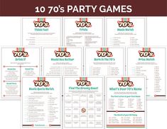 the 70's party games are available for all ages and abilitiess to play