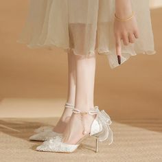 LBSFY - Size 31-43 High Heels Women's Stiletto Heel White Bridal Wedding Shoes Point Toe Bridal Wedding Shoes, Womens Stilettos, Point Shoes, White Heels, Pointed Toe Shoes, Fashion Sandals, White Bridal, Womens High Heels, Stiletto Heel