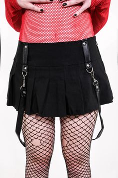 Lip Service Women's Gangsta Pranksta Lock Top | Lip Service Clothing Gothic Mini Skirt With Belt Loops For Alternative Fashion, Fitted Mini Skirt With Belt Loops For Alternative Fashion, Fitted Gothic Mini Skirt With Belt Loops, Fitted Grunge Mini Skirt For Cosplay, Fitted Punk Mini Skirt With Belt, Punk Style Fitted Mini Skirt With Belt, Punk Style Party Mini Skirt With Belt Loops, Thigh High Garter, Married To The Mob