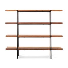 Reclaimed Teak High Shelf - Hausful - Modern Furniture, Lighting, Rugs and Accessories (4470221406243) Modern Commercial Office, Modern Bookcase Design, Collapsible Furniture, Plant Shelf Ideas, Living Tables, Small Home Interior, Media Storage Unit, Contemporary Bookcase, Air Design