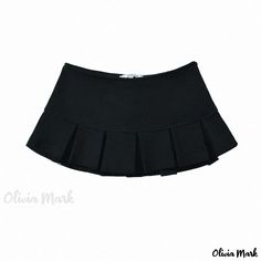 Olivia Mark - Sensuous Low-Waist Pleated Skirt for Preventing Exposure, Ideal for Casual and Sports, Mini Skirt Super Short Skirt, Super Short Skirts, Body Skirt, Fitness Wear, Half Skirt, Elegant Skirt, Active Wear Outfits, Short Skirt, Low Waist