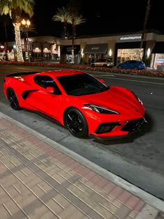 car Red Sports Cars, Hot Cars For Women, Red Corvette C8, Red Cars, Corvette C8, Red Sports Car, Red Corvette, Dream Cars Mercedes