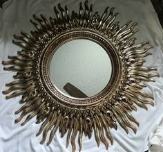 2 Available Vintage 1950s-1960s Gold Gilt Syroco(hard plastic) Sunburst Mirror.The frame has minor scratch like marks in the paint but not threw actual material(barley noticable). But overall is good considering the age. Measures :48" ×48" from the tips. The mirror itself is almost 19" ×19" .(Free Local Pickup )Excepting Offers Sunburst Mirror, Home Decor Mirrors, Orlando Fl, Hard Plastic, Vintage 1950s, Mirror Decor, Display Homes, Home And Living, Electronic Accessories