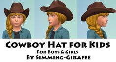 the cowboy hat for boys and girls by siming - giraffe