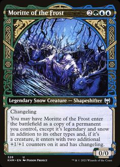 a card with an image of snow creature