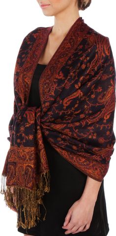 Jacquard Paisley Design. Dimensions : 28" width x 70" length with Fringes. Easy to carry. Double layer. Available in 6 beautiful colors. Sakkas Pashmina is your one-stop for latest & unique design fashion shawls. About Sakkas Store:Sakkas offers trendy designer inspired fashion at deep discounts! We work day and night to bring you high quality clothing and accessories for a fraction of the price you pay at department stores. Our incredible deals sell fast, so don't wait! Jamavar Shawls, Sherlock Scarf, Cashmere Winter Scarf, Mens Cashmere Scarf, Scarf Bib, Clothes Autumn, Falling Snow, Fall Scarves, Pashmina Shawl