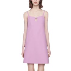 Crafted from pink cady wool silk crepe, this short dress is part of Gucci's new idea of femininity, characterized by a contemporary blend of sophisticated and daring. The squared scoop neck reveals a cut-out drop, closed by a crystal Square G detail, a reprisal of a '70s archival Gucci code. Pink cady wool silk crepe Crystal Square G detail Sleeveless Squared scoop neck with cut-out drop Back zip closure External fabric: 54% silk and 46% wool Lining: 73% acetate and 27% silk Made in Italy Spring Pink Gucci Dress, Gucci Pink Dress For Spring, Gucci Pink Spring Dress, Chic Pink Gucci Dress, Pink Square Neck Mini Dress For Formal Occasions, Pink Square Neck Mini Dress For Formal Events, Elegant Gucci Dress For Summer, Gucci Formal Summer Dresses, Chic Sleeveless Gucci Dress