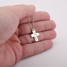 Remarkably crafted, our Dragonfly Silver Cross necklace is handmade with pure 925 sterling silver and hangs gracefully on a sterling silver chain. Perfect for any special occasion, this gorgeous dainty cross is a great gift to celebrate your child's Baptism, First Communion, or Confirmation. Show your loved one some radiance with this beautiful necklace and make them feel special on Valentine's Day, Mother's Day, or any other day. Silver Cross Necklace, Silver Handmade Jewelry, Dragonfly Pendant, Sterling Silver Jewelry Handmade, Cross Jewelry, Feel Special, Beautiful Necklace, Necklace Sterling Silver, Silver Cross