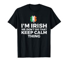 PRICES MAY VARY. Are you Irish or do you have ancestors from Ireland? Are you looking for a Great Birthday Gift or Christmas Gift for a Friend who has Irish Roots and is Proud of his Irish Descent? Also perfect for St. Patrick's Day This Shamrock design is an exclusive novelty design. Grab this Irish Heritage design as a Gift for someone close to you. The presentee will receive a ton of compliments wearing this Ireland design Lightweight, Classic fit, Double-needle sleeve and bottom hem Shamrock Design, Irish Roots, Irish Heritage, Mens Cotton T Shirts, Printed Tees, Branded T Shirts, Keep Calm, Men Short Sleeve, Black Tshirt