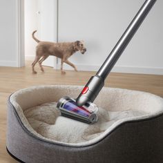 Dyson V12 Detect Slim is Dyson's lightest intelligent cordless vacuum. It's engineered with the power, intelligence, versatility, and run time to deep clean your whole home in a lightweight, compact format. Dyson illumination reveals invisible dust on hard floors. The Dyson V12 Detect Slim intelligently optimizes power and run time based on the debris picked up, reporting it all on the LCD screen.³ The LCD screen also displays the run-time countdown, power modes, and maintenance alerts. Dyson's Dyson Fan, Dyson Technology, Dyson Cordless, Tech Home, Stick Vacuum, Cordless Vacuum Cleaner, Smart Tech, Cordless Vacuum, Handheld Vacuum