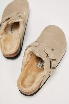 Boston Shearling Birkenstock | Free People Boston Shearling Birkenstock, Shearling Birkenstock, Birkenstocks Outfits, Birkenstock Shearling, Birkenstock Clogs Outfit, Boston Shearling, Birkenstock Boston Shearling, Birkenstock Slippers, Winter Shoe Trends