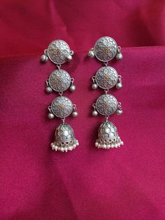 3.3 inches long Jhumka Earrings, Saree Dress, Vintage Bags, Ring Bracelet, Earring Necklace, Necklace Set, Jewelry Sales, Gift Set, Vintage Outfits