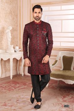 We are Manufacturing Wedding Wear Sherwani For Men & Embroidered Dresses, Saree, Salwar Kameez, Kurti, Kurta Set, Gown, Lahenga Choli For Women. We are Shipping Across the Worldwide. We are dealing with Semi-Stitched and Stitched Outfits as Per Custom Measurements. Indo Western Sherwani, Mens Sherwani, Sherwani For Men, Ethnic Wedding, Indian Saree Blouse, Embroidered Art, Utsav Fashion, Groom Wear, Salwar Kameez Designs