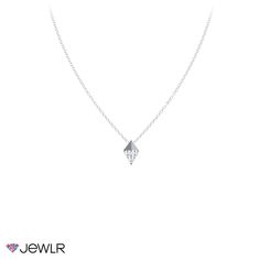 Cubic Zirconia Diamond-cut Necklace, Diamond-cut Diamond-shaped Necklaces, Diamond-shaped Fine Jewelry Necklace, Faceted Diamond White Jewelry, Fine Jewelry Diamond Necklace With Accents, Fine Jewelry Diamond-shaped Necklace With Diamond Accents, Diamond White Necklace With Diamond Markers, Fine Jewelry With Single Diamond In Diamond Shape, Anniversary Single Diamond Necklace