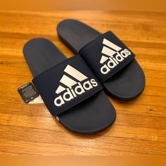 Men’s Size 9 Adidas Adilette Cf+ Logo Sandal Flip Flops - Navy Blue Ac8329. Color Is Navy Blue/White. Men’s Size 9. Rare Slides. Fast Shipping. Adidas Sandals For Men, Adidas Synthetic Slide Flip Flops, Adidas Summer Slip-on Flip Flops, Slippers Collection, Adidas Shoes Men, Mens Slides Sandals, Adidas Slippers, Addidas Slippers Flip Flops Men, Nike Flip Flops