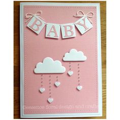 Baby Shower Cards Handmade, Handmade Baby Shower Invitations, Scrapbook Bebe, Baby Cards Handmade, Shower Cards, Baby Shower Card, Hand Of Cards, Baby Card