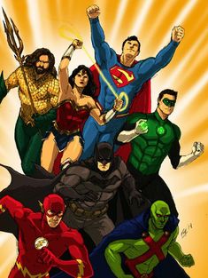 an image of the justice league characters