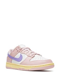 Nike Dunk Low “Pink Oxford” Sneakers - Farfetch Dunk Low Pink Oxford, Sb Dunks, Oxford Sneakers, Sneakers Pink, Swoosh Logo, Nike Dunk Low, Dunk Low, Nike Dunk, Nike Dunks