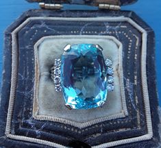 Absolutely Stunning 14k White Gold Diamond Aquamarine ring... Perfect Vintage Pre Owned Condition. Size 5, sizable. Weight 9.05 Grams. Color of Aquamarine is light to Medium blue, in depend on lighting. Aquamarine is about 18mm x 13mm.. Some Pics ENLARGED to see details. check Measurements please. all sales are final. Antique Box for Display Only. Gold and diamonds was tested by jeweler. Aquamarine Wedding, Emerald Wedding, Sapphire Wedding, Colombian Emeralds, Antique Boxes, Aquamarine Ring, Aquamarine Rings, Cocktail Ring, Pink Sapphire