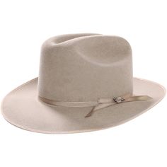 A true legend, the Open Road Royal Deluxe Hat offers a timeless blend of city style and Western tradition in a more flexible finish than our standard Open Road. Made from handsome high-quality 6X fur felt for unbeatable softness and resilience, it features a grosgrain hat band and Stetson-branded hat pin for a subtle dose of texture. The hand-sewn brown leather sweatband and satin liner provide a time-tested fit and premium comfort. The Open Road owes its name to the fact that it was originally Classic Wide Brim Solid Color Hat, Classic Wide Brim Hat In Solid Color, Classic Winter Panama Hat With Curved Brim, Classic Wide Brim Hat, Classic Top Hat For Western-themed Winter Events, Classic Solid Top Hat With Flat Crown, Classic Solid Color Fur Felt Hat, Classic Beige Fedora With Flat Brim, Classic Brown Hat With Flat Crown