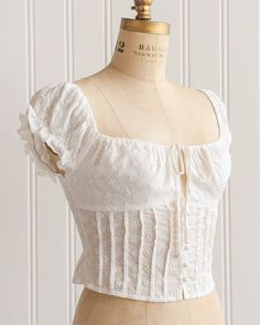 Eyelet Top, White Eyelet, Peasant Top, Peasant Tops, Pin Tucks, Soft White, Cottage Style, White Cotton, Cap Sleeves