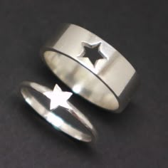 "Star Wedding and Engagement Ring. You will get a set of 2 rings or 1 ring of your choice. Please write your size at the personalize section. Base Material: 925 Sterling Silver Men Ring Depth: 7mm Women Ring Depth: 5mm Metal Stamped: 925 Thickness: 1.5mm Ring Size: We can make from US 4 - 14. We accept half-size. Please state after order. SPECIAL ANNOUNCEMENT 1. Please visit https://www.etsy.com/shop/yhtanaff for more designs. 2. Subscribe our newsletter to receive a Coupon Code for 10% discount Star Couple, Wedding And Engagement Ring, Celestial Ring, Silver Men Ring, Couple Set, Her Ring, 2 Rings, Matching Ring, Jewelry Accessories Ideas