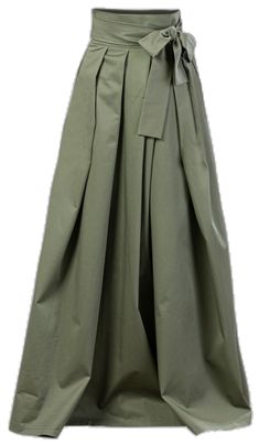 Sage Green Color, Pleated Long Skirt, Women Formals, Cotton Skirt, Effortless Chic, Independent Designers Fashion, Natural Fabrics, Fashion Jewellery, Long Skirt