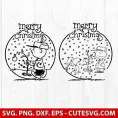 snoopy and charlie christmas ornament svg dxf eps cut file