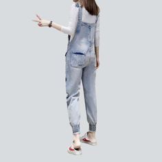 Introducing our streetwear-style Ornamented Women's Denim Jumpsuit from the 2023 Spring-Summer Collection. A sartorial blend of vogue modern and nostalgic vibes. this jumpsuit will make you stand out from the crowd!Distinctive Features: Embroidered Street Style: Get ready to turn heads with this street-trend jumpsuit ââ‚?patterned with eye-catching embroidery for an undeniably cool look. Slim Fit: Crafted to hug your silhouette. this jumpsuit ensures comfort and style so you can look your best. Trendy Light Wash Denim Overall Jumpsuit, Trendy Light Wash Denim Overalls, Trendy Light Wash Overall Jumpsuits, Casual Non-stretch Light Wash Denim Jumpsuit, Spring Medium Wash Denim Jumpsuits And Rompers, Denim Blue Non-stretch Jumpsuits And Rompers, Casual Denim Blue Jean Overalls, Casual Denim Blue Overall Jeans, Casual Cotton Denim Jumpsuit Non-stretch