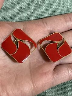 VTG FANTASTIC 1940s Lipstick Red Gold Tone Cut Out RETRO Clip On Earrings | eBay 1940s Lipstick, Antique Finds, Lipstick Red, Red Gold, Clip On, Clip On Earrings, Antique Jewelry, The Vintage, Vintage Antiques