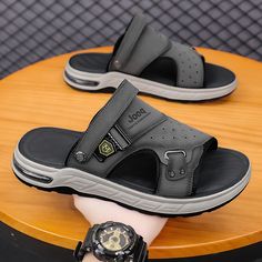 Leather Sandals For Men, Roman Shoes, Mens Beach Shoes, Shoe Makeover, Mens Sandals Casual, Mens Summer Shoes, Men Sandals, Sandals For Men, Shoes Cheap