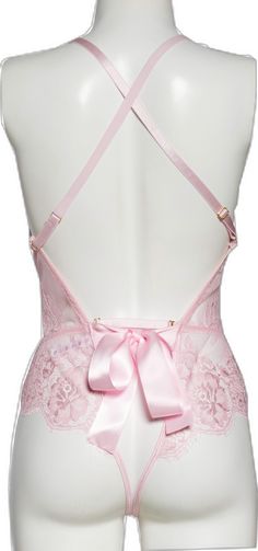 Sleeveless Lace Bodysuit With Lace Closure, Fitted Pink Lace, Fitted Pink Lace Tops, Elegant Mesh Bodysuit With Lined Body, Party Lace Bodysuit With Lace Closure, Lace Bodysuit With Lace Closure For Party, Sheer Lace Bodysuit For Night Out, Stretch Lace Backless Bodysuit, Feminine Fitted Bodysuit With Lace Closure