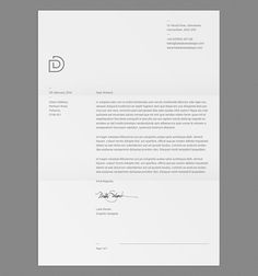 a letterhead with a business card and envelope on it, in black ink that reads'd '