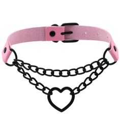 Harness Necklace, Harajuku Necklace, Harajuku Accessories, Leather Choker Collars, Heart Choker Necklace, Choker Collar Necklace, Witch Jewelry, Gothic Necklace, Heart Choker