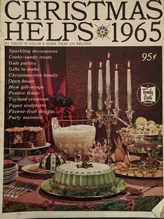 the cover of christmas help's magazine with cakes and desserts on it,