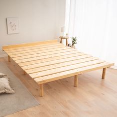 PRICES MAY VARY. [DIMENSIONS & MATERIALS] Japanese Full Size: 55.11x78.74in (140x200cm), Height (adjustable): 2in (5cm), 7in (18cm), 12in (31cm), Max weight: 661lb (300kg), Material: Natural Solid Wood (Pine), Lacquer painted [NO BOX SPRING NEEDED] Pine wood slats placed with air-passages helps your mattress breath and release moisture during night sleep. Rests your latex, memory foam or spring mattress directly, especially perfect sized for Japanese Futon Mattress Full Size. [EASY ASSEMBLE, TOO Japanese Futon Mattress, Floor Bed Frame, Japanese Futon, Tatami Mat, Guest Room Office, Sleep On The Floor, Futon Mattress, Solid Wood Bed, Floor Bed