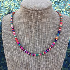 Multicolor Beaded Choker Necklace Multicolored Beads On A 15” Wire Strand With Lobster Claw Clasp And 2” Extender Great For Summer Handmade Bundle 2 And Get 10% Off Due To The Cost Of Supplies And Hand Making This Is The Only Discount Given Bohemian Beaded Necklace With Letter Beads For Vacation, Bohemian Style Beaded Necklace With Letter Beads For Vacation, Adjustable Multicolor Beaded Necklace With Large Beads, Adjustable Multicolor Beaded Necklaces With Large Beads, Adjustable Multicolor Beaded Strand Necklaces, Adjustable Multicolor Beaded Strand Necklace, Bohemian Beaded Necklaces With Letter Beads For Vacation, Bohemian Style Beaded Necklaces With Letter Beads For Vacation, Multicolor Beaded Chain For Vacation