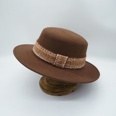 Product Category: Top HatHat style: taperedHat brim style: wide brimColor: brownSize: M (56-58cm)Function: sun protection, warmth, sunshadeFabric name: WoolMain fabric composition: woolStyle classification: Literary retro Brown Wool Fedora With Flat Brim, Fitted Brown Felt Hat With Flat Brim, Fitted Brown Top Hat With Flat Brim, Brown Fitted Top Hat With Flat Brim, Brown Wool Fedora With Curved Brim, Brown Wool Fedora, Fitted Brown Brimmed Top Hat, Brown Wool Cloche Hat With Curved Brim, Brown Wool Cloche Hat With Short Brim