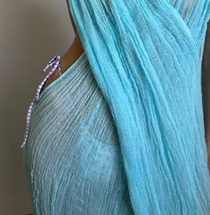 Luxury Turquoise Beach Dress, Blue Backless Beach Dress Cover-up, Blue Hand-dyed Beach Dress, Hand-dyed Blue Beach Dress, Turquoise Beach Cover-up Dress, Aqua Blue Dress, Aqua Blue, Blue Dresses, Womens Dresses