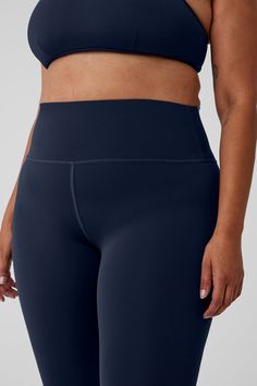 Wondering why these leggings are a fan favorite? Maybe it’s the sculpting, subtly sheeny, high-compression Airlift fabric. Or the fact that they fit like a glove, complete with a wide, double-layered waistband for a holds-you-in feel. Or the ⅞ length hems that are perfect for petites or an above-the-ankle fit. Pick your color and get ready to wear yours on repeat. Functional Fitted Leggings With Built-in Shorts, High Waist Sculpting Sporty Leggings, Sporty High Waist Sculpting Leggings, Compressive Athleisure Leggings With Built-in Shorts, Athleisure Activewear With Sculpting Fit, Sculpting Athleisure Tights For Pilates, Sculpting Tights For Pilates In Athleisure Style, Athleisure High Waist Sculpting Leggings, High Waist Sculpting Athleisure Leggings