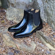 Classy and clean! Chelsea boots are a menswear staple that look great dressed up but never out of place under jeans. Get yourself ready for Fall weather with some new boots. Hand painted patina on full grain Italian crust leather Blake stitched keeps them slim, light and recraftable Chelsea Boots High, New Boots, Ready For Fall, Boots High, Fall Weather, Sapphire Blue, Chelsea Boot, Men's Boots, Italian Leather