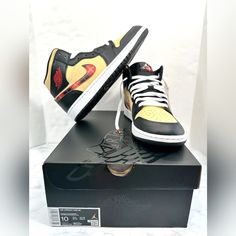 Brand New Never Been Worn Mens Size 10. Black Jordan Shoes With Gum Sole, Black High-top Jordan Shoes With Gum Sole, Black Low-top Jordan Shoes With Gum Sole, Air Jordan 1 Mid Se, Air Jordan 1 Mid, Jordan 1 Mid, Air Jordan 1, Jordan 1, Brown Color