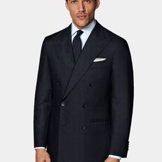 A perfect pick
  for those on the go, this navy Havana suit is tailored to a slim
  double-breasted fit from a crease-resistant fabric that is made to keep you
  smooth all day. Custom Made Suits, Unique Fits, Slim Fit Blazers, Navy Suit, Suit Pant, Classic Suit, Tuxedo Suit, Fitted Blazer, Tapered Pants