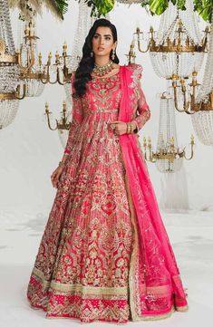 Maryum N Maria Pink Maxi Dress Wedding Guest| MBM-0040-Rangreza Outlet Pink Organza Gown With Floral Embroidery, Pink Fitted Organza Wedding Dress, Fitted Pink Organza Wedding Dress, Ceremonial Floor-length Organza Gown, Pink Long Sleeve Anarkali Set For Reception, Organza Dress With Floral Embroidery For Reception, Organza Floral Embroidered Dress For Reception, Anarkali Wedding Dress With Resham Embroidery For Party, Organza Gown With Floral Embroidery And Fitted Bodice