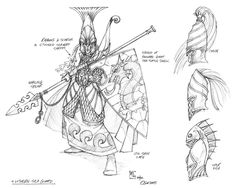 the concept art for an upcoming video game, which is based on ancient greek armor