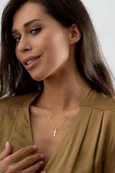 Gold Ankh Cross Necklace, 14k Solid Gold Charm Pendant for Women, Antique Egyptian Coptic Symbol Spiritual Jewelry, Religious Gift for Her Our gold cross necklaces are perfect choice for a Christmas, Mother's Day, valentine's day, birthday, wedding, anniversary, graduation, engagement, bridesmaid, and best friends gift. It's a good way to show appreciation to your mom, girlfriend, wife, grandmother, grandchildren, daughter, sister, best friend, boss or a co-worker. Also, a special treat just for Elegant 14k Gold Cross Necklace With Delicate Chain, Yellow Gold Necklace With Delicate Chain And Cross Pendant, Elegant Yellow Gold Cross Necklace With Delicate Chain, Elegant Yellow Gold Tarnish Resistant Cross Necklace, Gold Cross Necklace In Fine Jewelry Style, Gold Cross Necklace Fine Jewelry, Elegant Gold Cross Necklace In Sterling Silver, Elegant Gold Sterling Silver Cross Necklace, 14k Gold Cross Pendant Necklace For Wedding