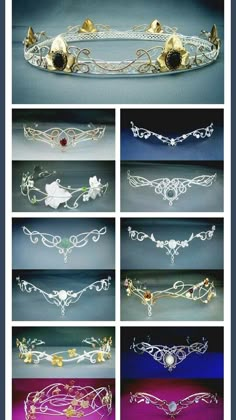 Celtic tiaras Elvish Style, Kalung Choker, قلادات متدلية, Seni Dan Kraf, Kraf Diy, Magical Jewelry, Fantasy Dress, Fantasy Jewelry, Tiaras And Crowns