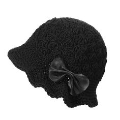 PRICES MAY VARY. Material:100% cotton, genuine leather bowknot, soft and comfortable. Size:Circumference:52-56cm/20.47''-22'', Bill brim: 6cm/2.3", Hat crown:13.5cm/5.3" ,one size fit most women and girls. Hand-knitted bucket hat with real leather bowknot decor at side, Not deform or wrinkle free when folded, keep you a elegant look forever. Easy to match with dresses, jeans, skirts and other wearings, which makes you elegant and fashion. It's a prefect accessory for your wardrobe. Great for par Winter Crochet, Crochet Bucket, Crochet Bucket Hat, Bowler Hat, Hat Handmade, Bucket Hats, Cotton Knit, Wrinkle Free, Knitting Pattern