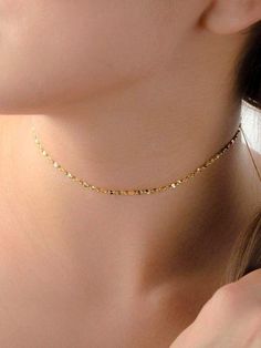 Silvyan Choker Necklace - 24K Gold PlatedBackUpItemsChain NecklaceLunai Jewelry Delicate Choker Necklace, Choker Chain Necklace, Delicate Choker, Eclectic Jewelry, Twisted Chain, Bridal Choker, Silver Choker Necklace, Choker Chain, Minimal Necklace